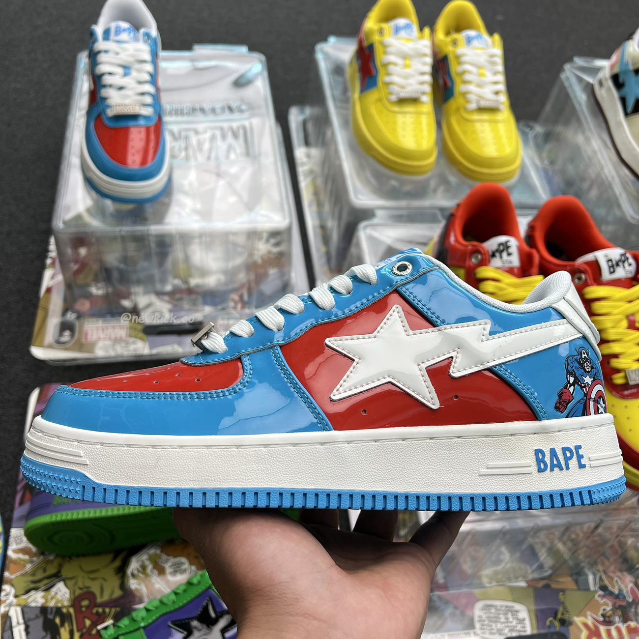 A Bathing Ape Bape Sta Marvel Comics Rocket Raccoon Thor Hulk Captain America Black Widow Iron Man  2022 (34) - newkick.app